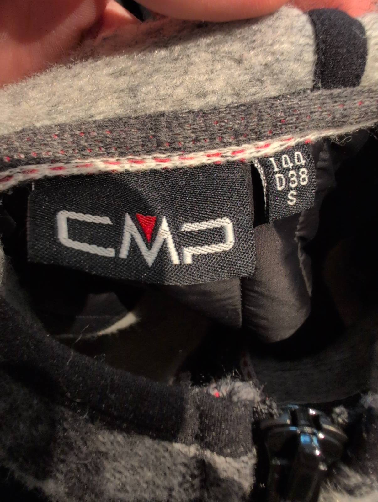 Kapuzen Jacke aus Wolle (M / 38 Damen) von CMP grau schwarz - wanderlich.com