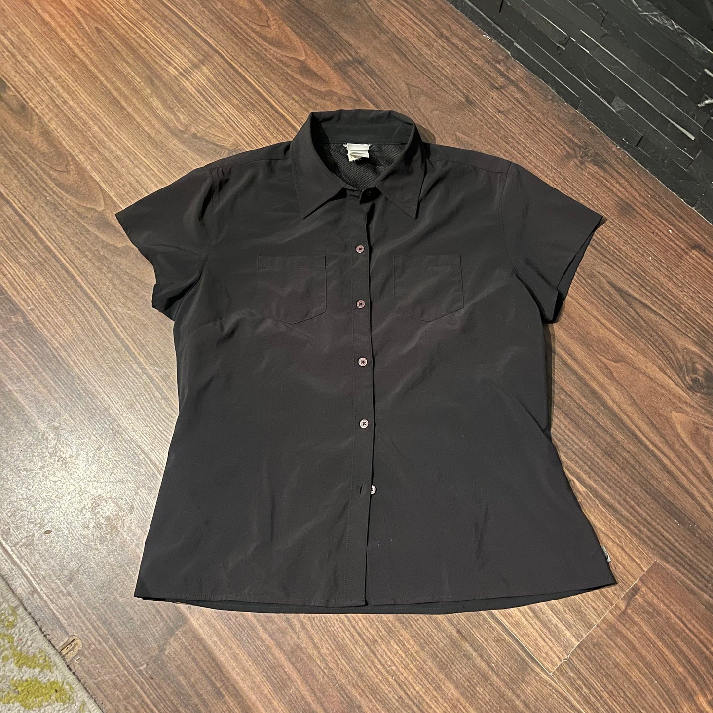 Kurzarm Hemd The North Face (XL Damen) schwarz