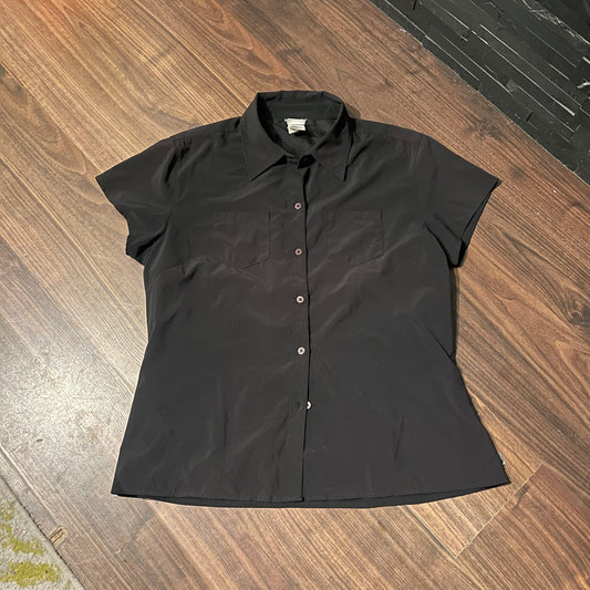Kurzarm Hemd The North Face (XL Damen) schwarz