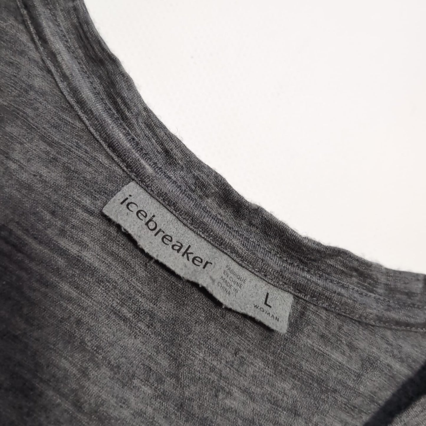 Longsleeve Icebreaker (L Damen ) Merino grau Print - wanderlich.com