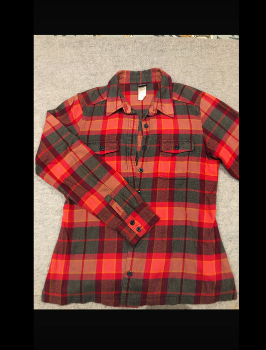 Patagonia Karo Hemd (S Damen) 100% Bio-Baumwolle rot blau kariert