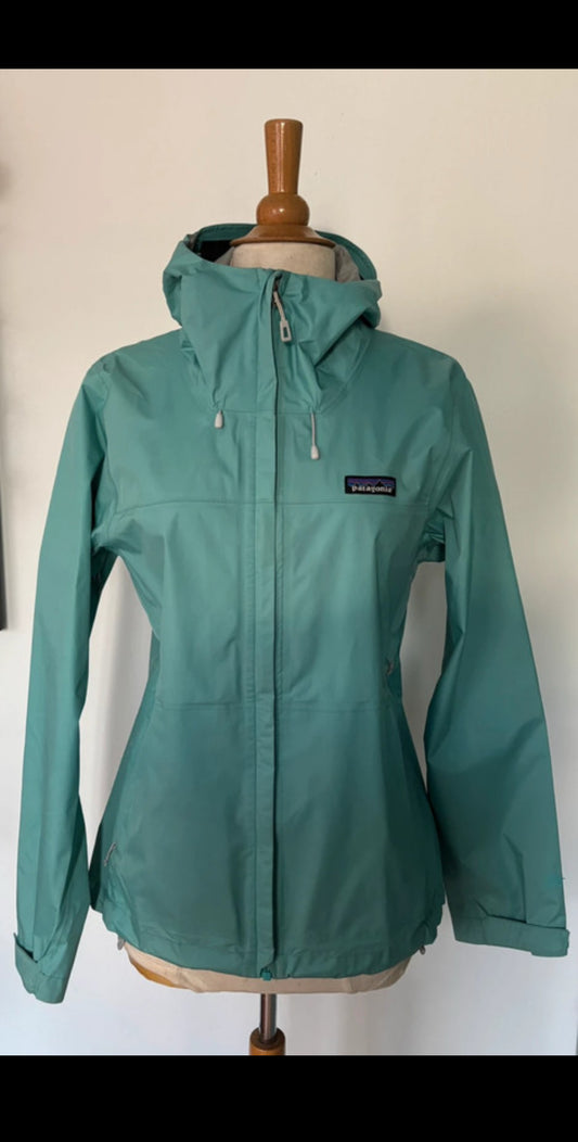 Hardshell Jacke von Patagonia (S Damen) Regenjacke türkis-blau