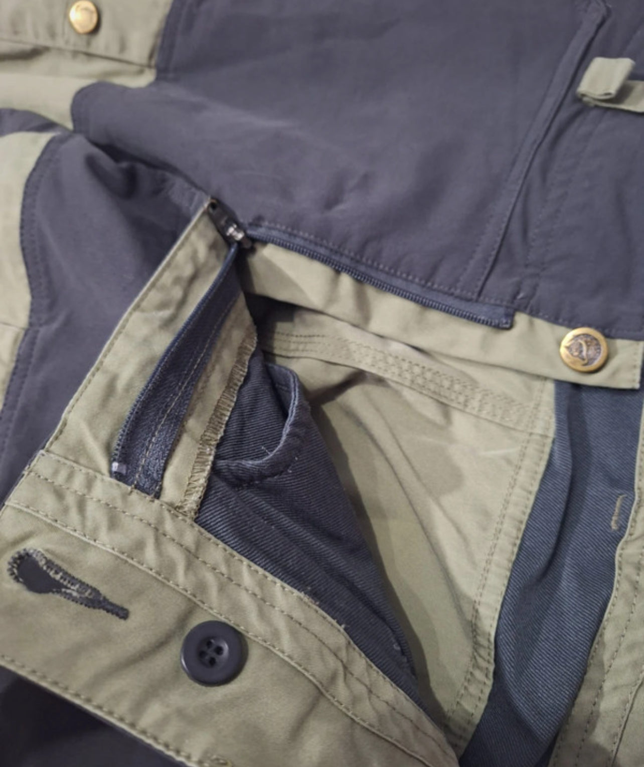 Hose von Fjällräven Keb G-1000 (L Herren) khaki schwarz