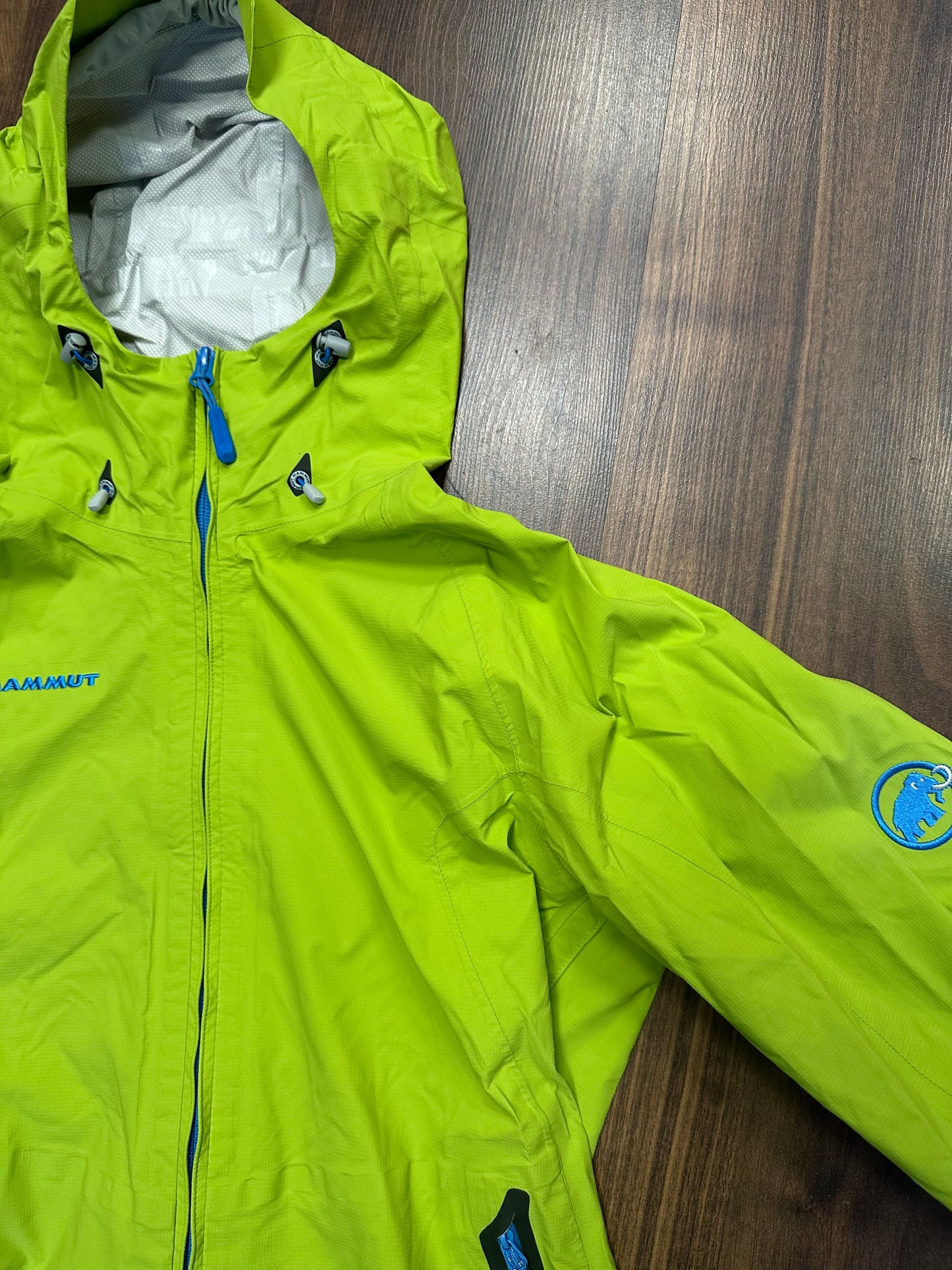 Regen Jacke von Mammut (L Damen) grün mit Kapuze und Membran