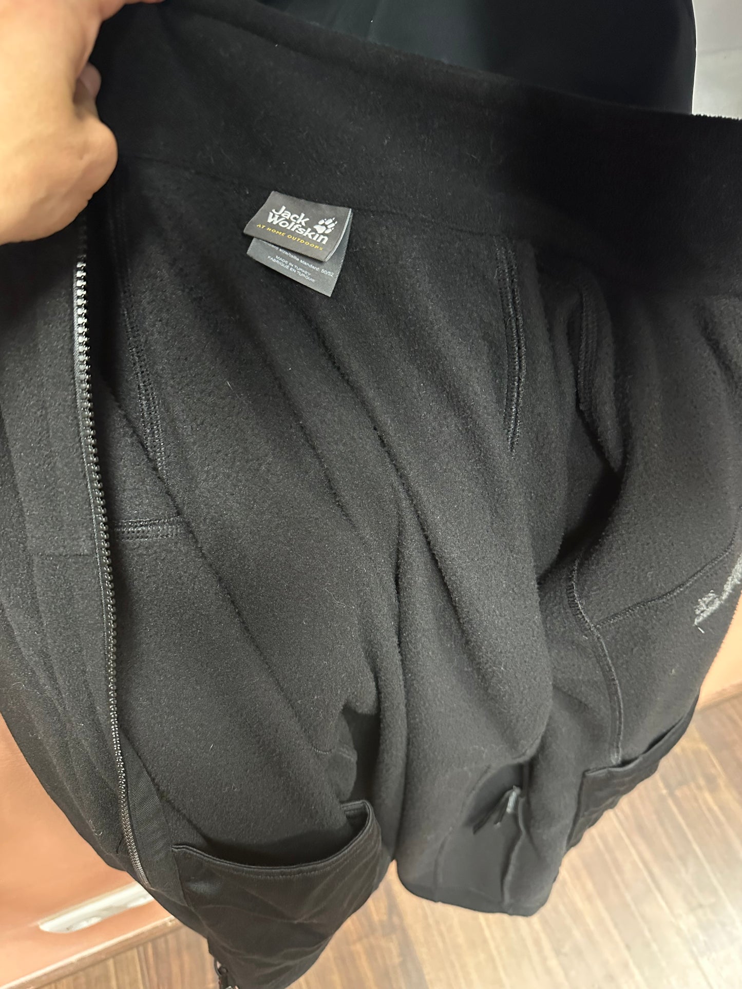 Fleece Jacke Jack Wolfskin (L Herren) Zipper Midlayer schwarz
