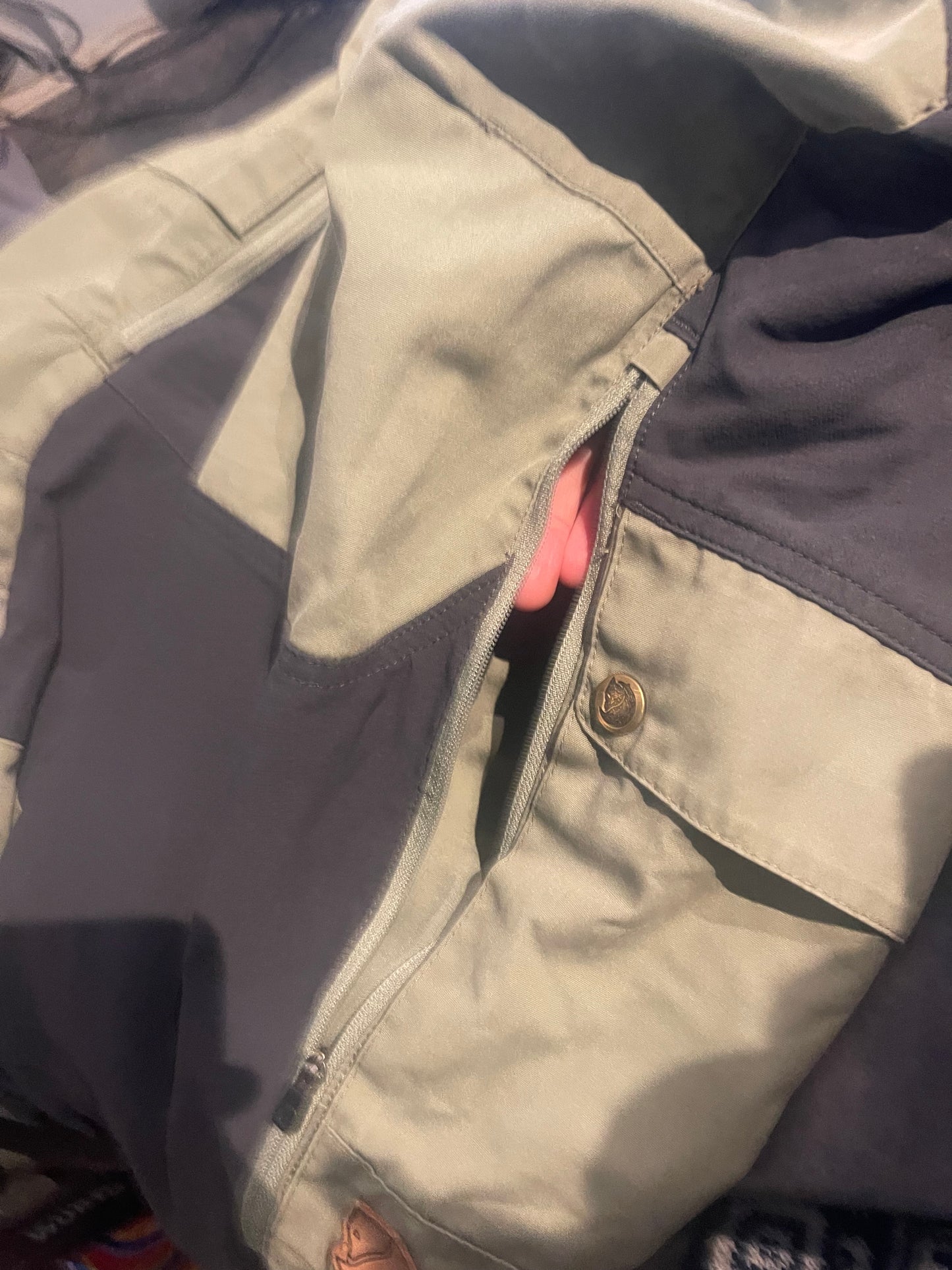 Hose von Fjällräven Keb G-1000 (L Herren) khaki schwarz