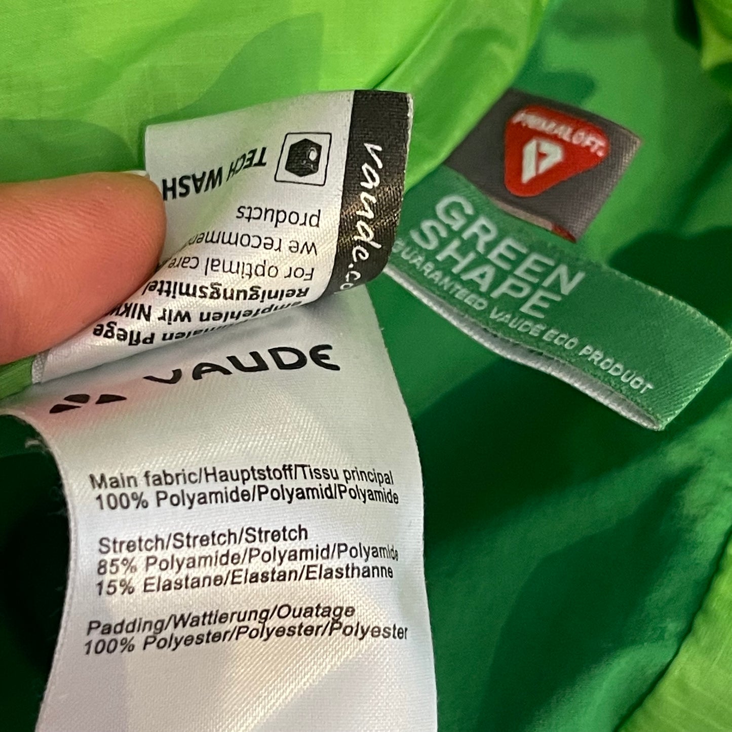 Rad Jacke von Vaude (Herren L/ 52 ) Primaloft Windproof grün