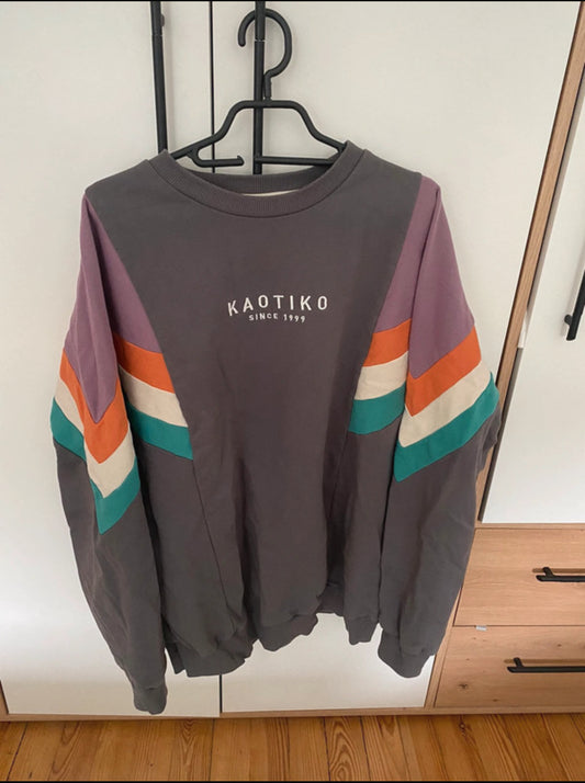 Kaotiko Pullover XL / XXL grau bunt