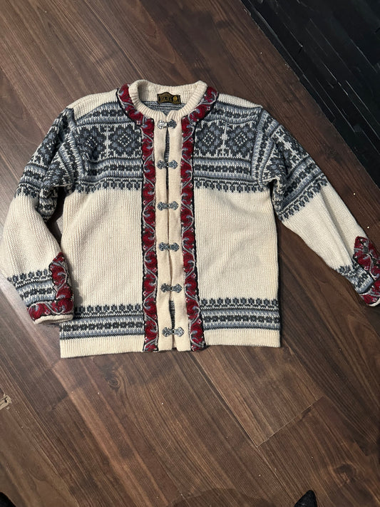 Norweger Strick Jacke (S Damen) pure Wolle creme weiß