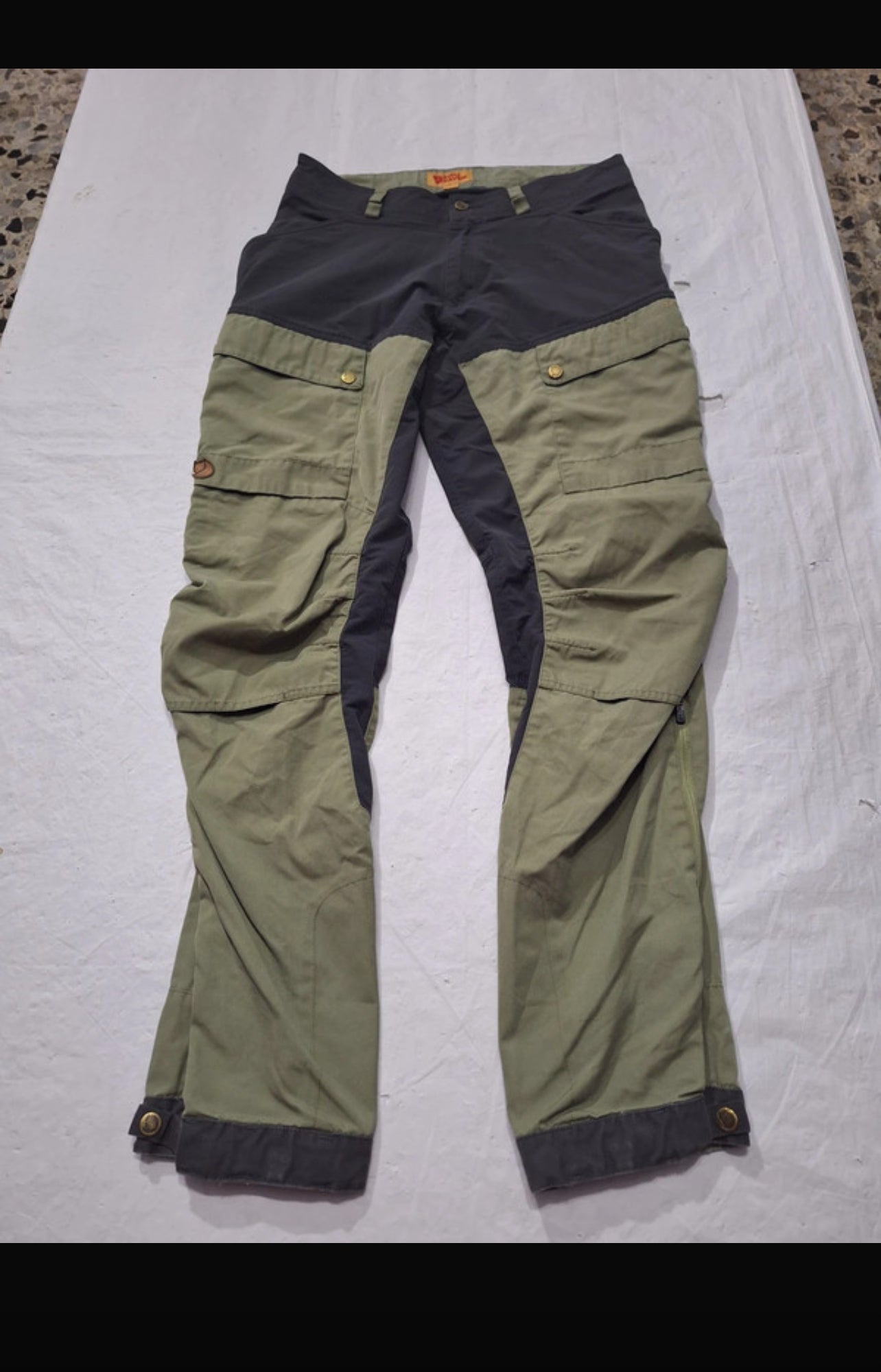 Hose von Fjällräven Keb G-1000 (L Herren) khaki schwarz