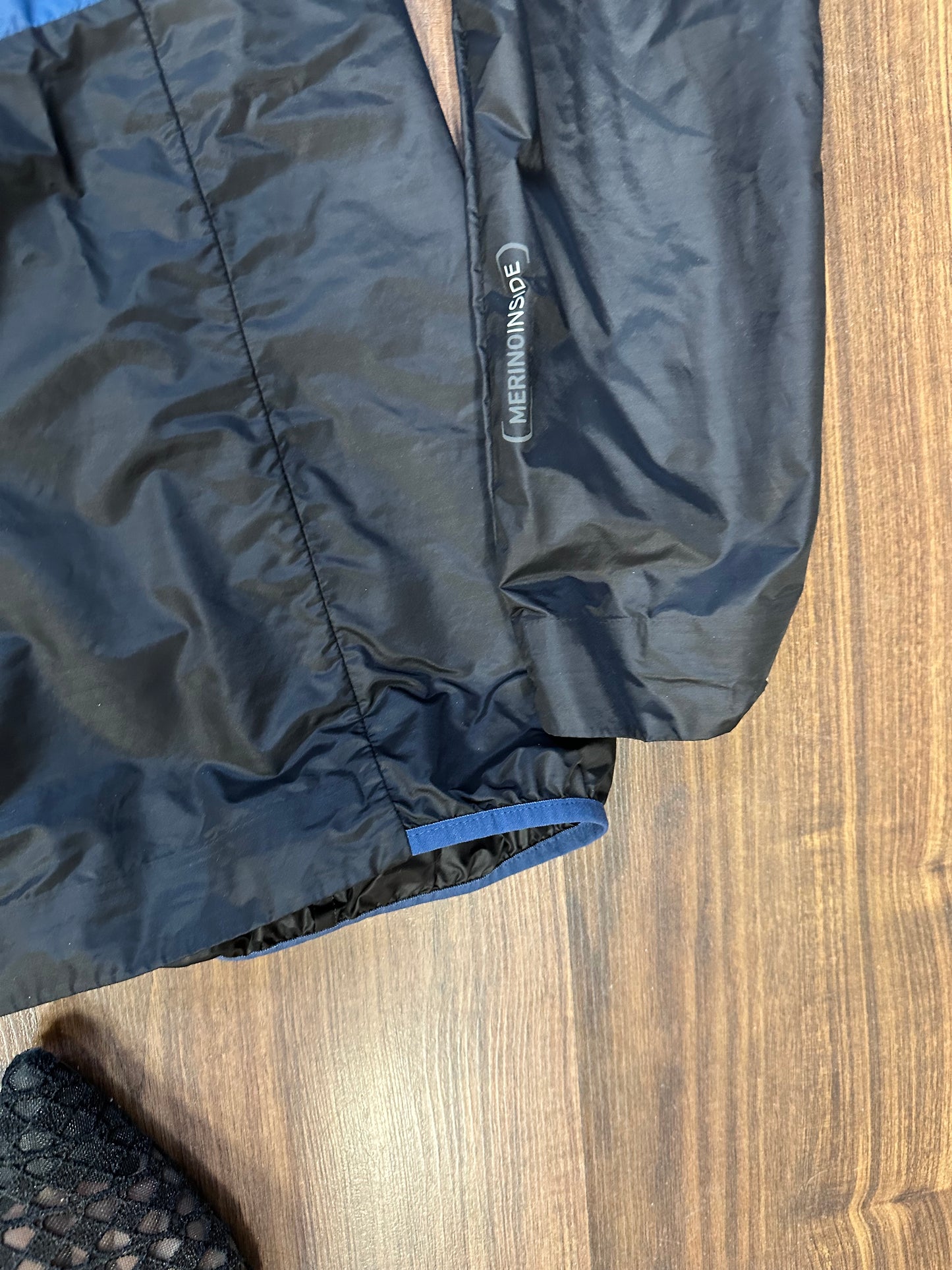 Ultraleichte Regen Jacke Ortovox (XL Damen) Merino inside blau schwarz