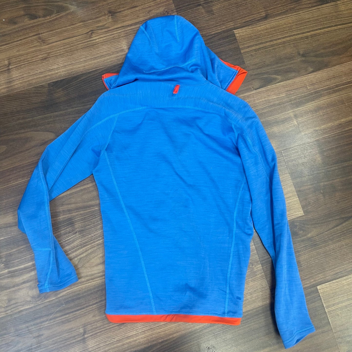 Fleecejacke von Dynafit (S Herren) Kapuze Zipper Sweatshirt blau-orange