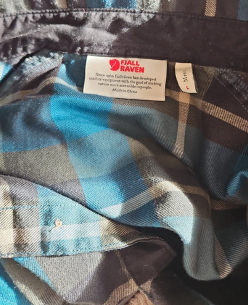 Warmes Hemd von Fjällräven (L :50 Herren) grün blau kariert