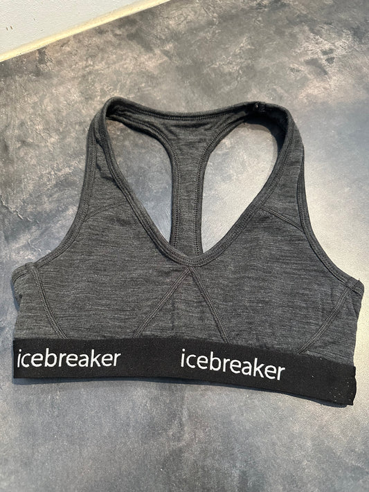 Sport BH Top von Icebreaker pure Merino (XS) Anthrazit grau