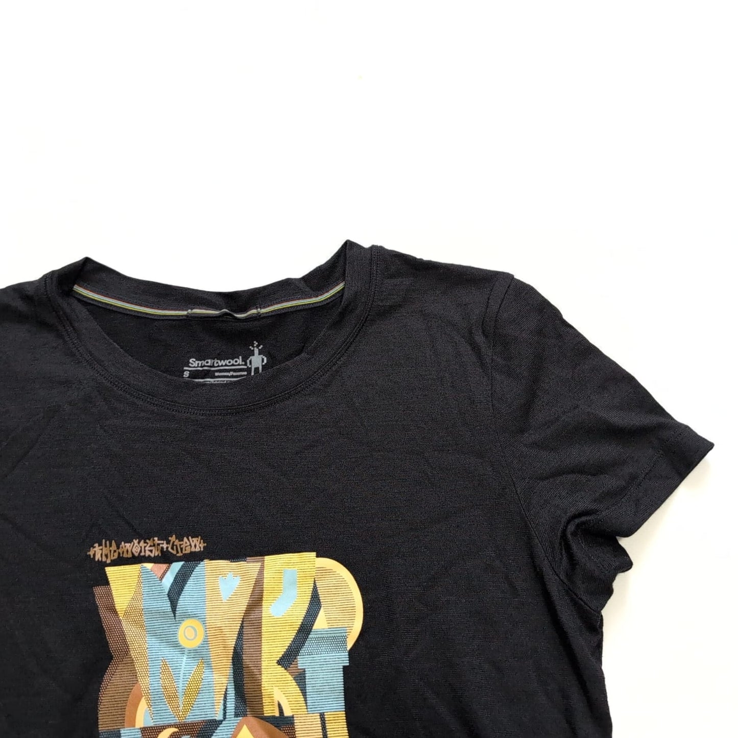 T-Shirt von Smartwool Merino (S Damen) schwarz Print