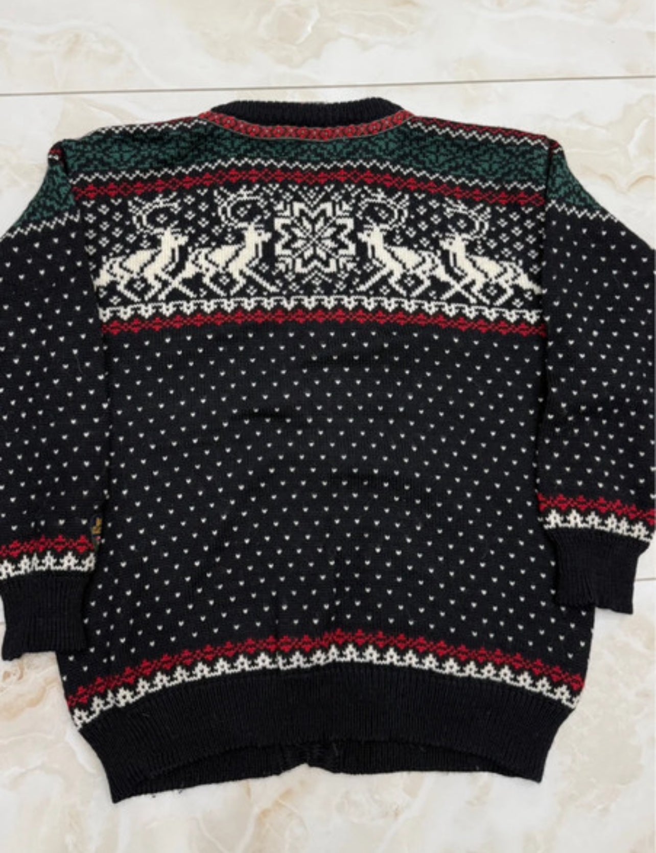 Strick Jacke Dale of Norway (XL Herren) Hirsche schwarz Wolle