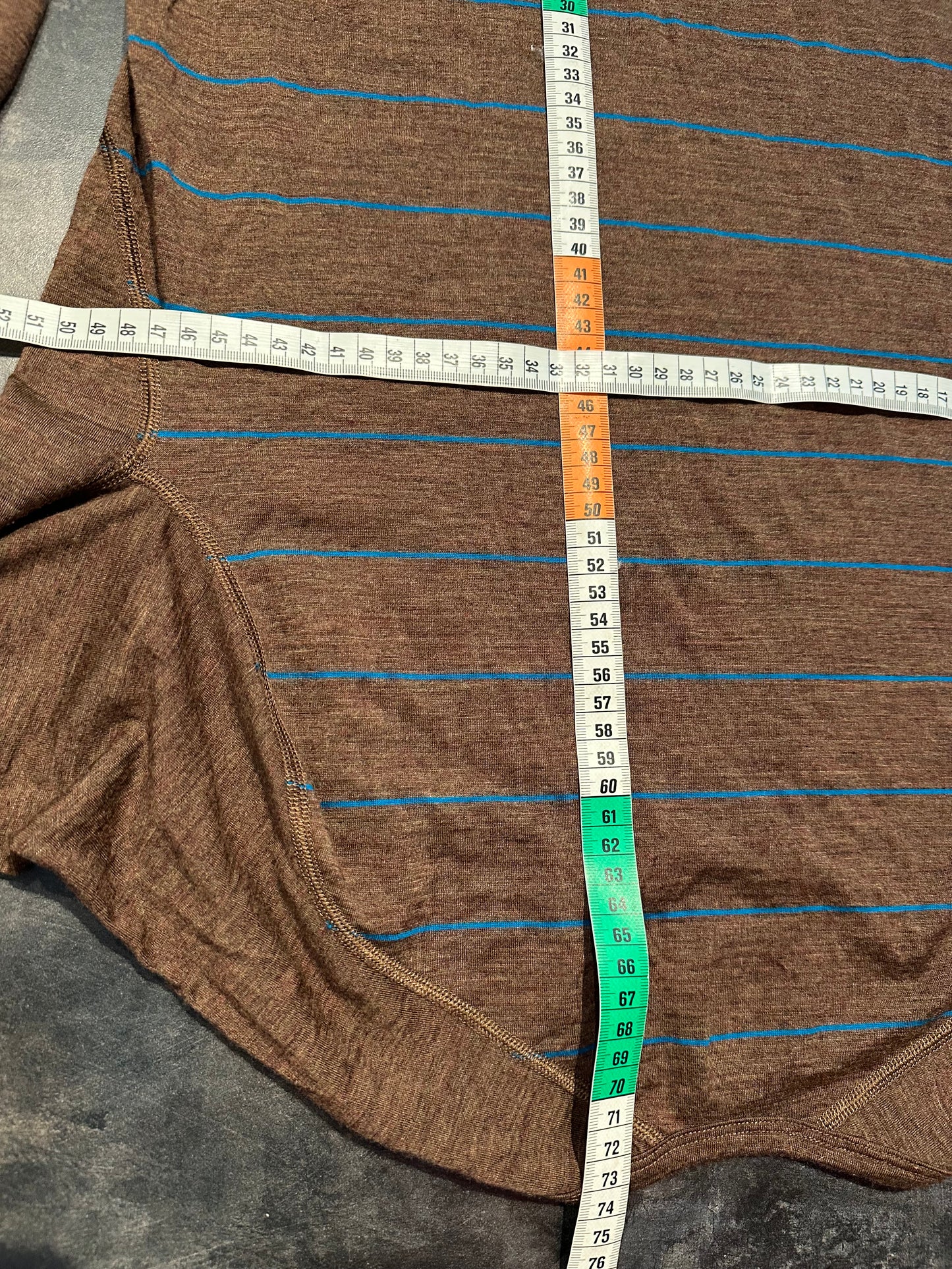 100% Merino Longsleeve Icebreaker 200 (L Herren) braun gestreift