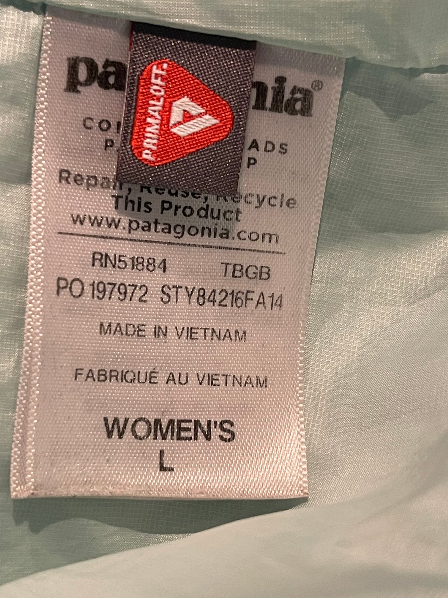 Primaloft Jacke von Patagonia (Damen L) Nano Puff türkis