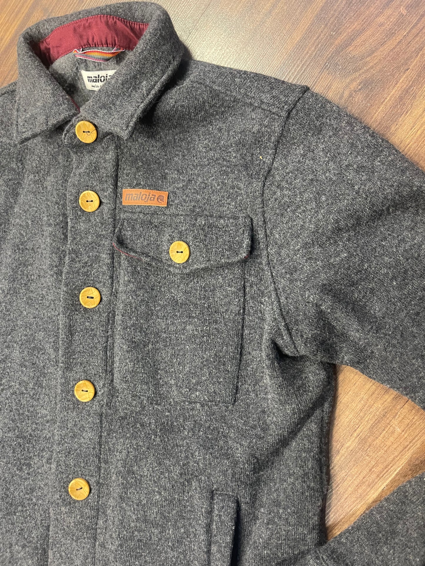 Jacke von Maloja aus Wolle (S Herren /M-L Damen) grau