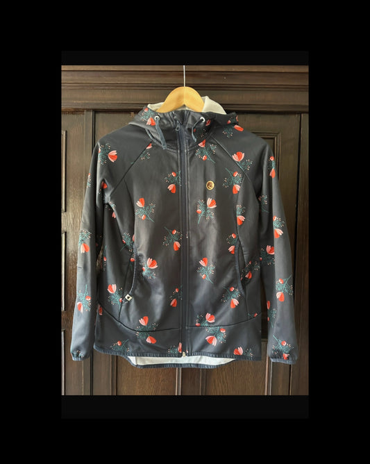 Extraleichte Jacke von Maloja (S Damen) Softshell dunkelblau Blumen Print