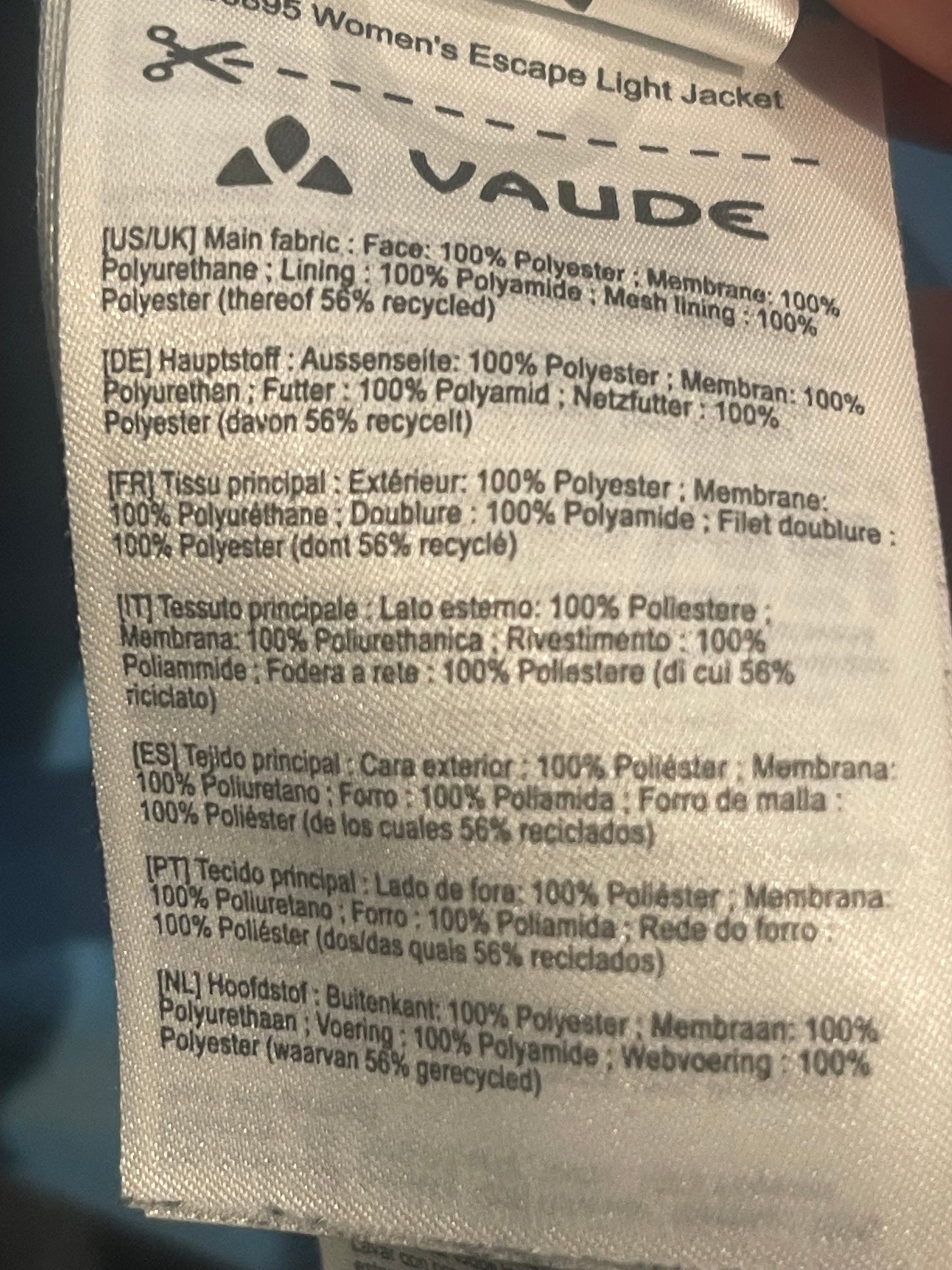 Regen Jacke von Vaude (S-M :38 Damen) blau