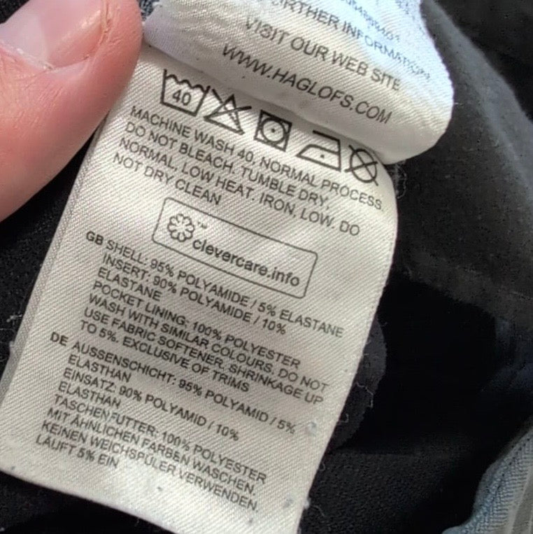 Trekking Hose von Haglöfs (S Herren) wasserabweisend grau schwarz