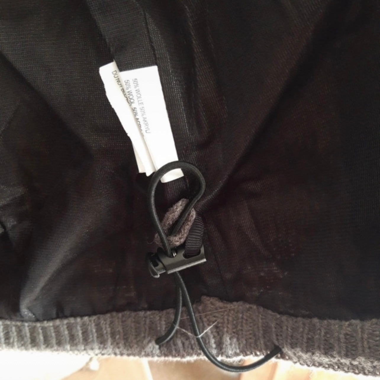 2-lagige Strick Jacke von Giesswein (M) Windstopper Membrane Wolle grau-weiß