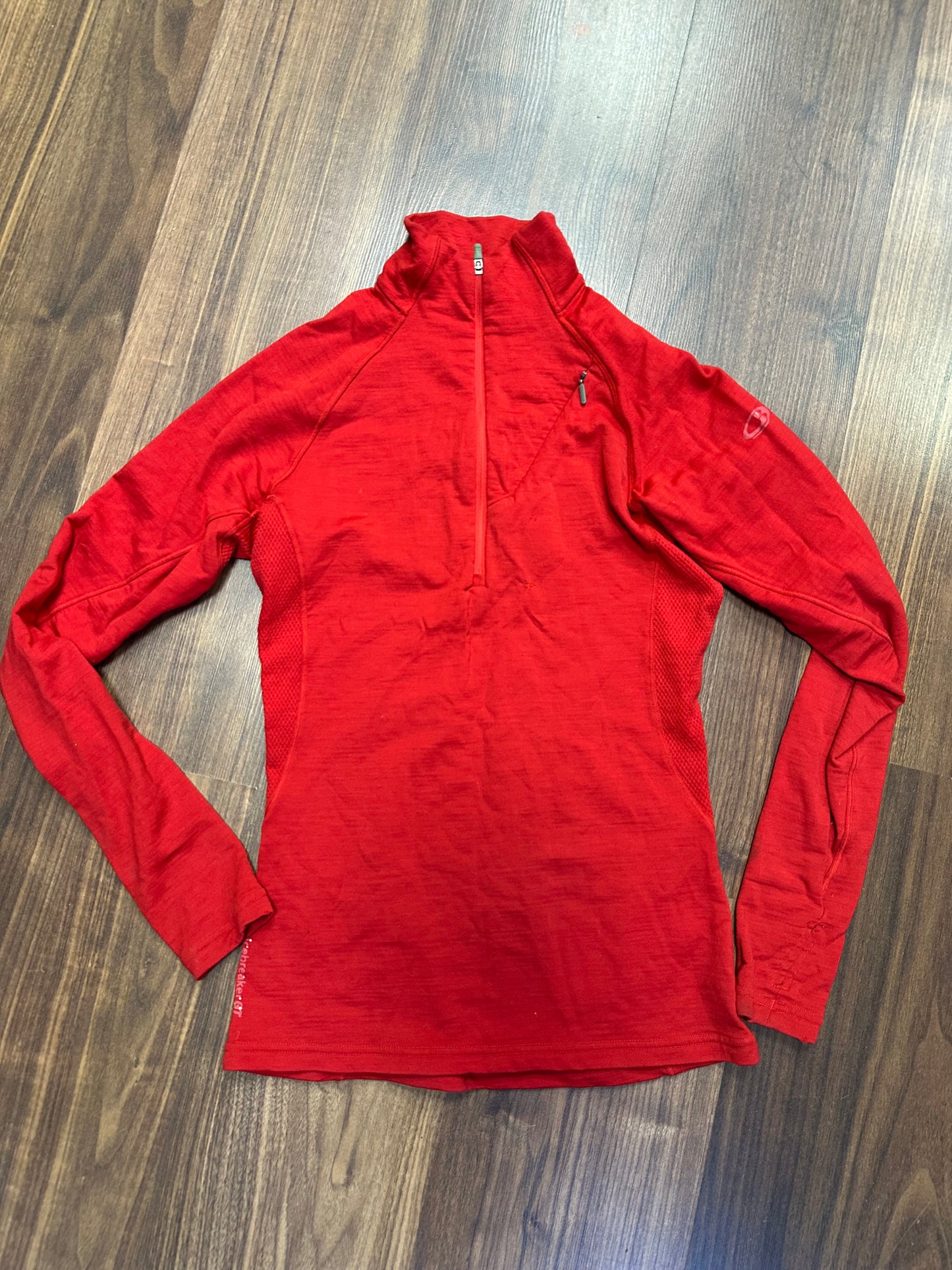 Merino Zip Longsleeve von Icebreaker 200 (XS Damen) rot
