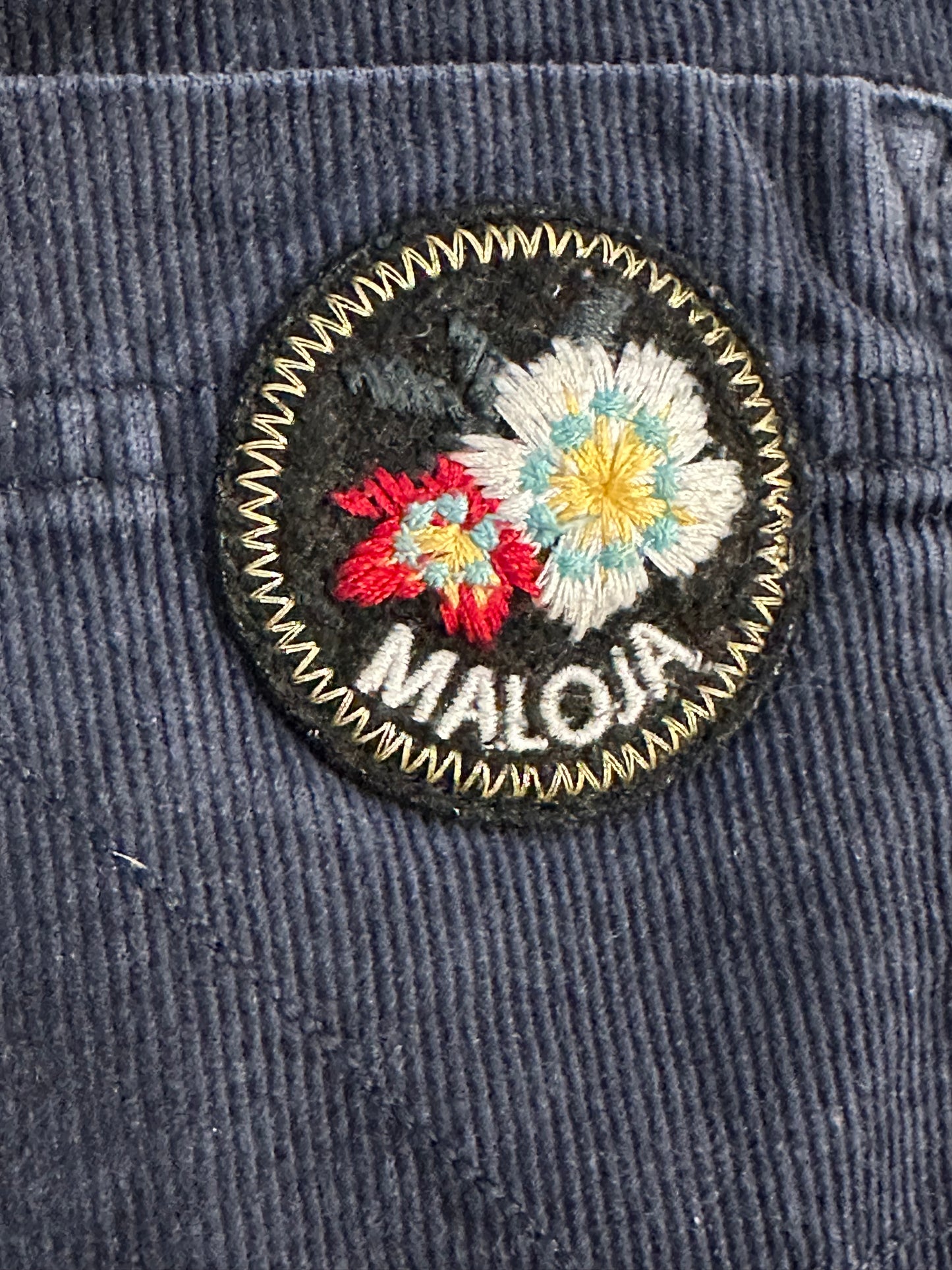 Cord Kletter Hose von Maloja (S Damen) Baumwolle marineblau