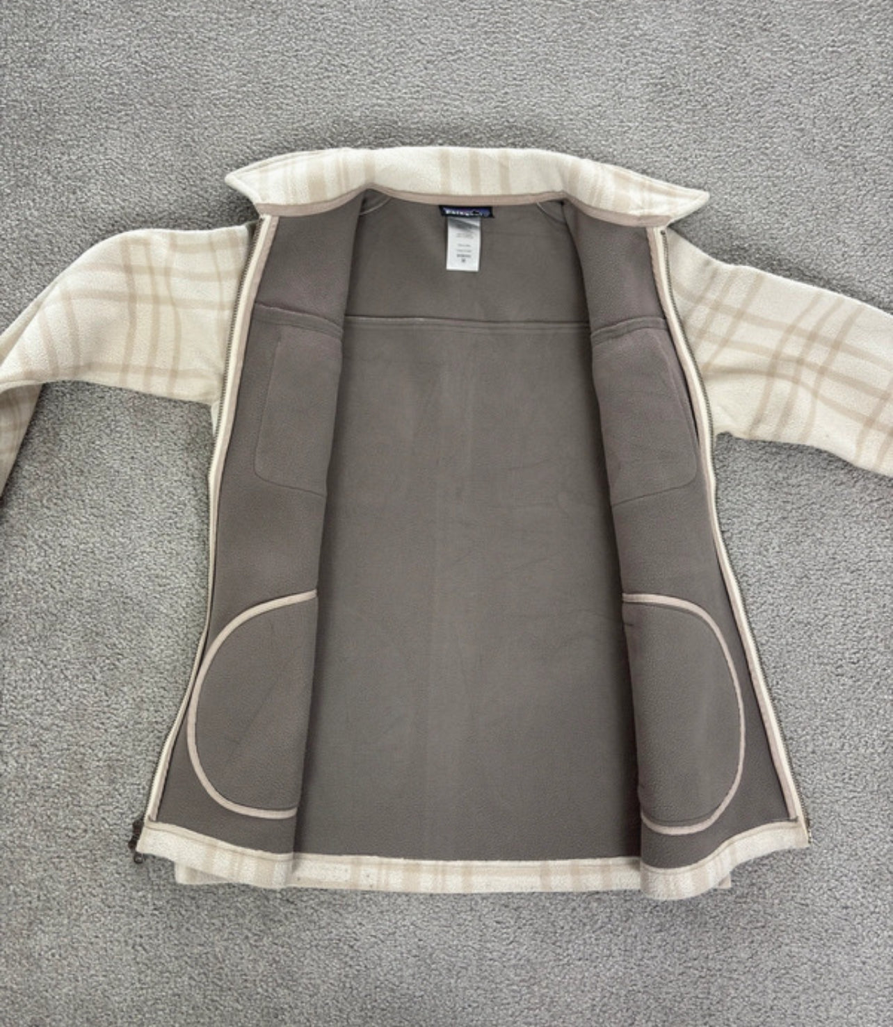Patagonia Plaid Jacke / Hemd-Mantel (M Damen) beige Karo
