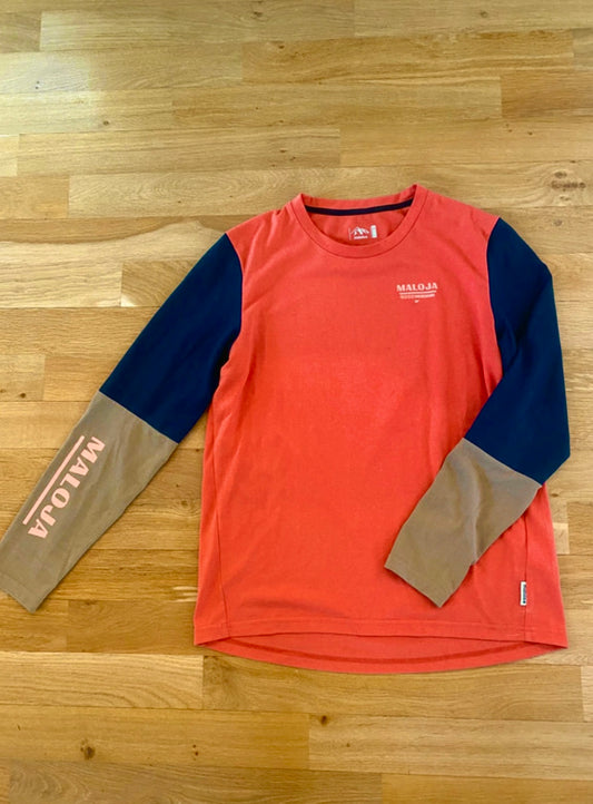 Longsleeve von Maloja (M Herren) Aprikot marineblau