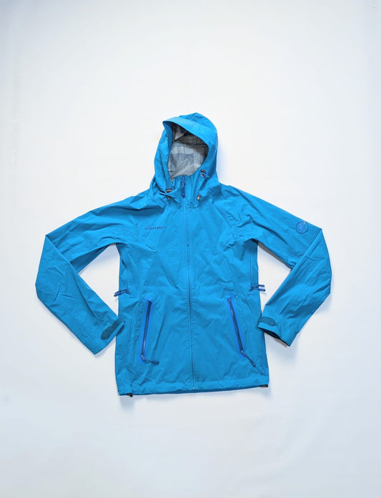 Regen Jacke von Mammut (XS Damen) Dry-Tech mit wasserdichtem Membran blau