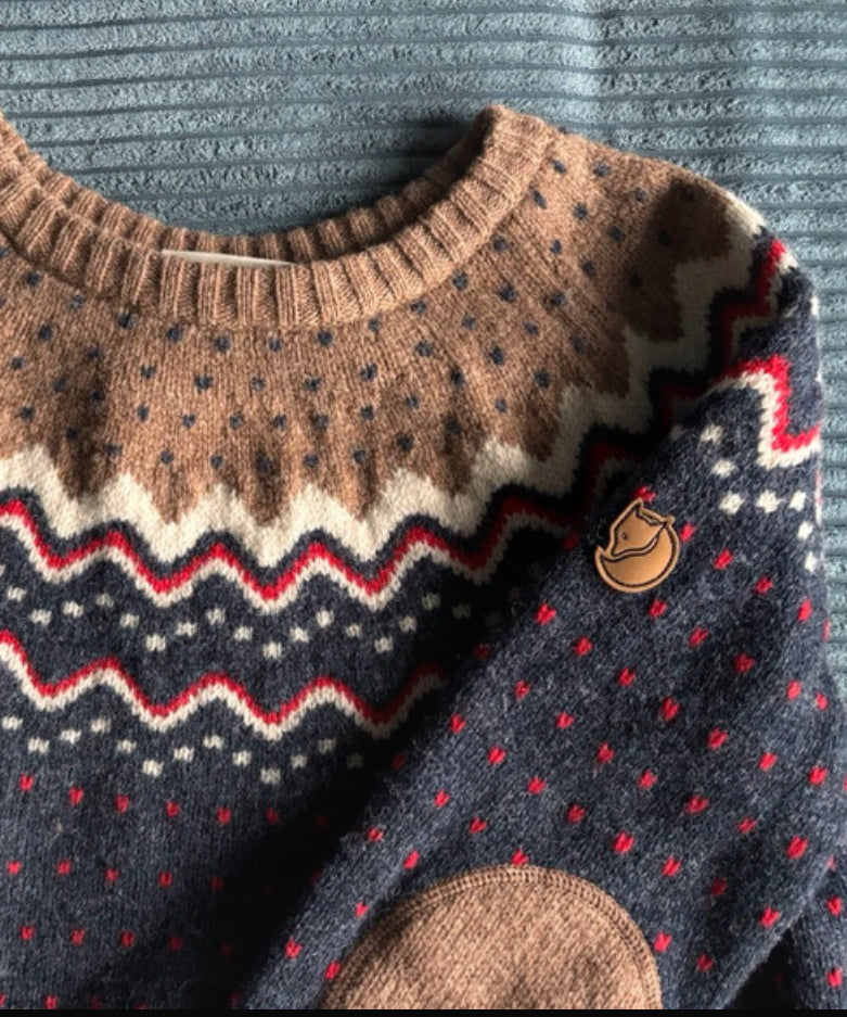 Strick- Pullover (S Damen) Fjällräven Övik Knit Sweater (Wolle) dunkelblau