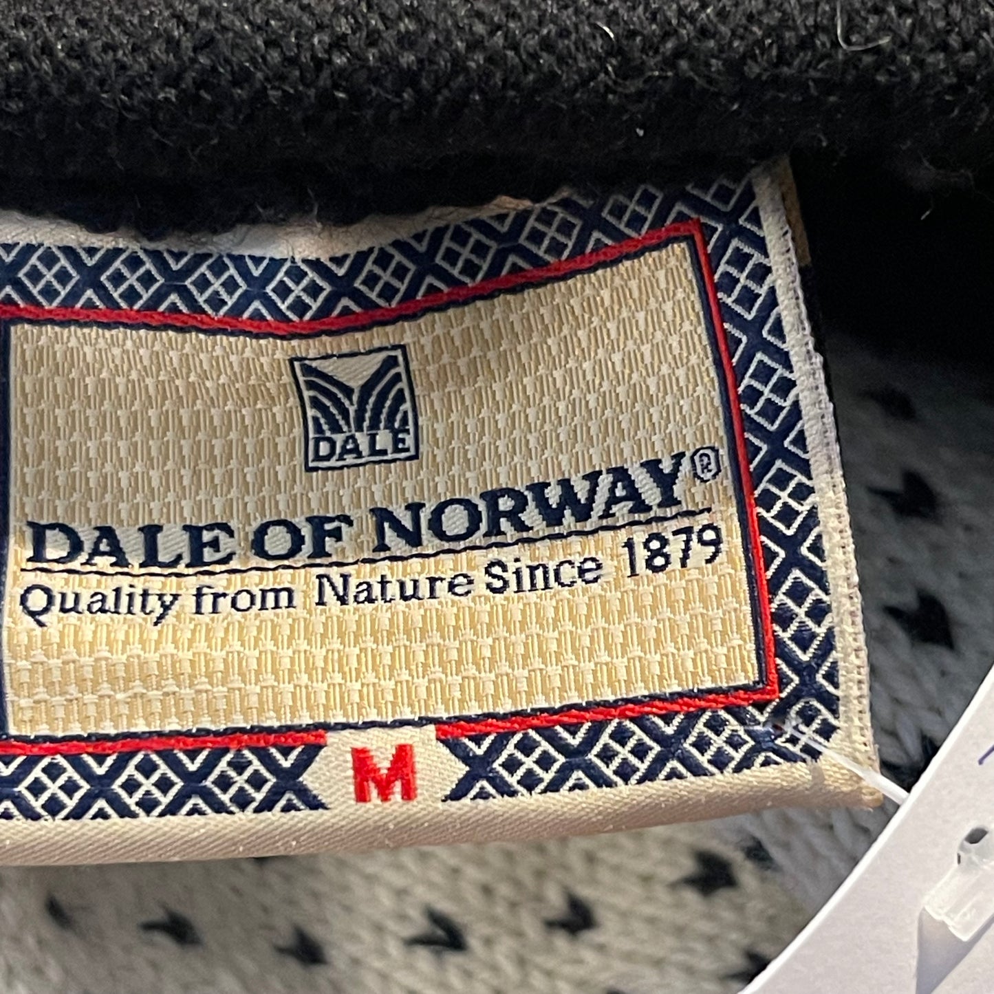 Strick Jacke von Dale of Norway (M Herren / L Damen) weiß bunt pure Wolle