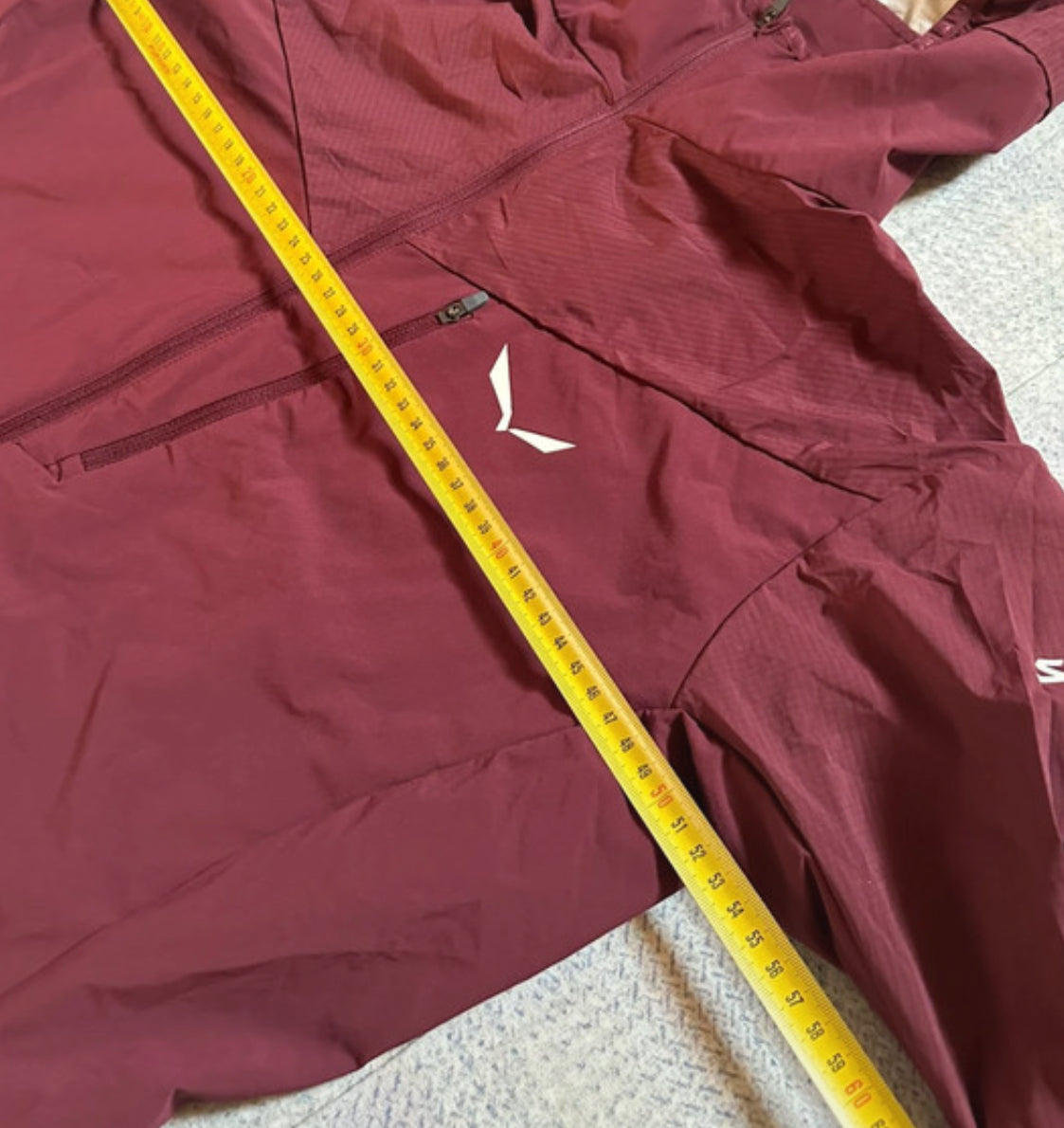 Hybride Regen Jacke von Salewa (XL Damen) ultraleicht bordeaux