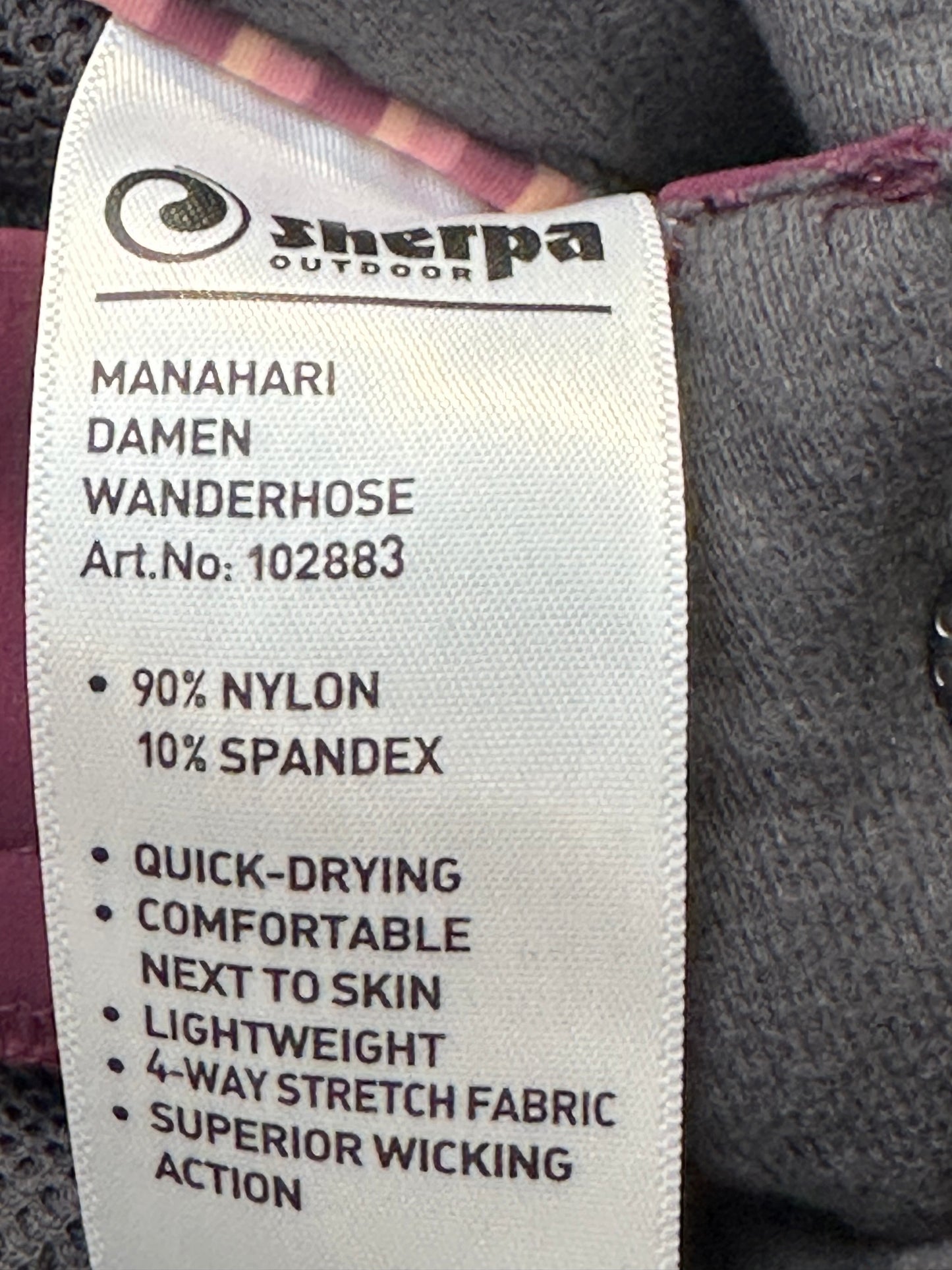 Trekking Hose von Sherpa (S Damen) Stretch lila