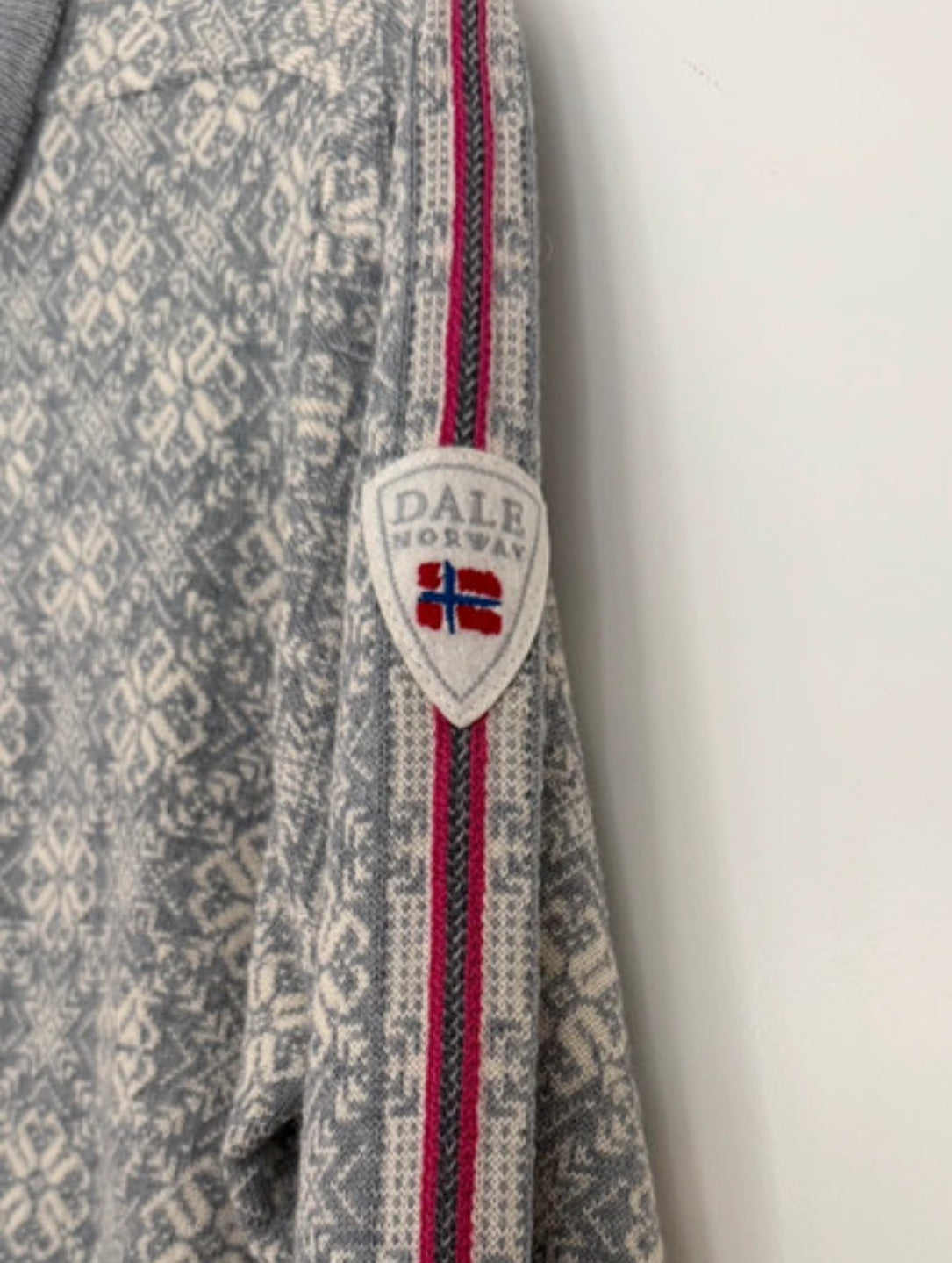 Merino Jacke von Dale of Norway (XL Damen) weiß grau