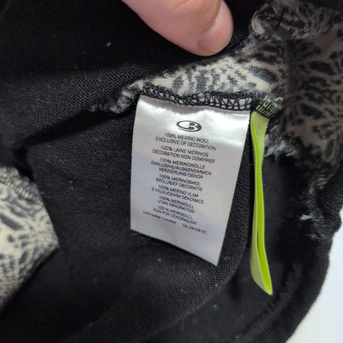 Longsleeve Icebreaker XS Merino 320 Zip Hoodie schwarz
