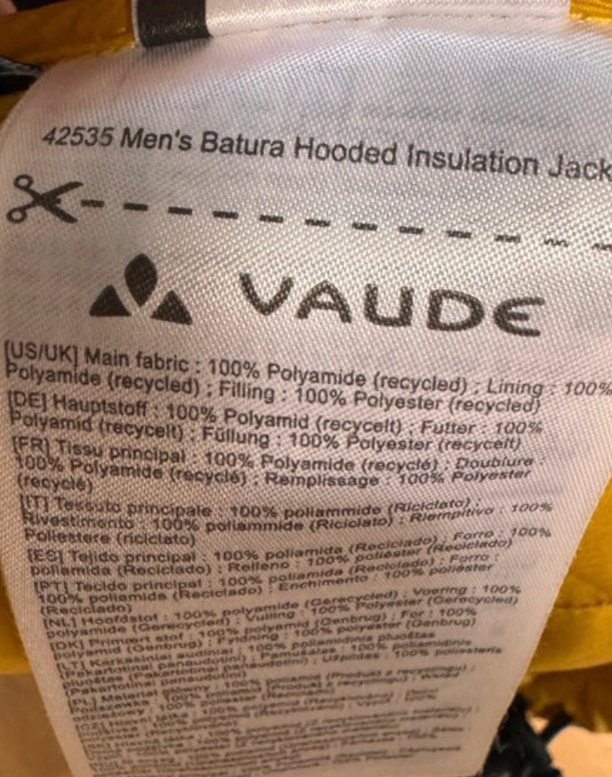 Stepp Jacke von Vaude (M Herren ) Kunstdaune Isolation gelb