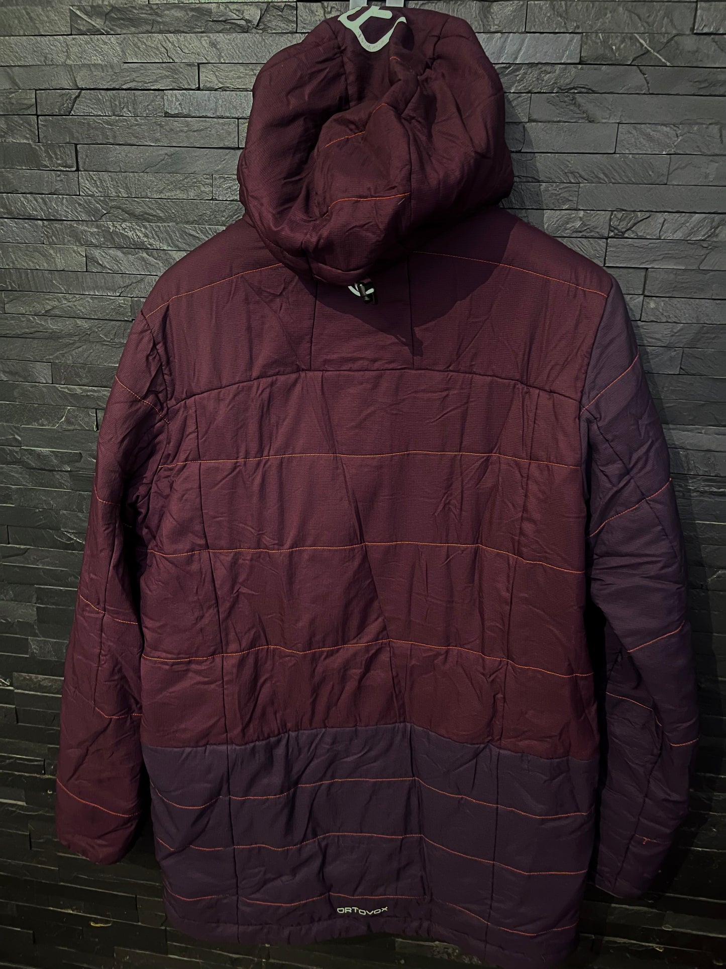 Jacke Ortovox aus Black Swisswool (M Herren) lila mit Kapuze