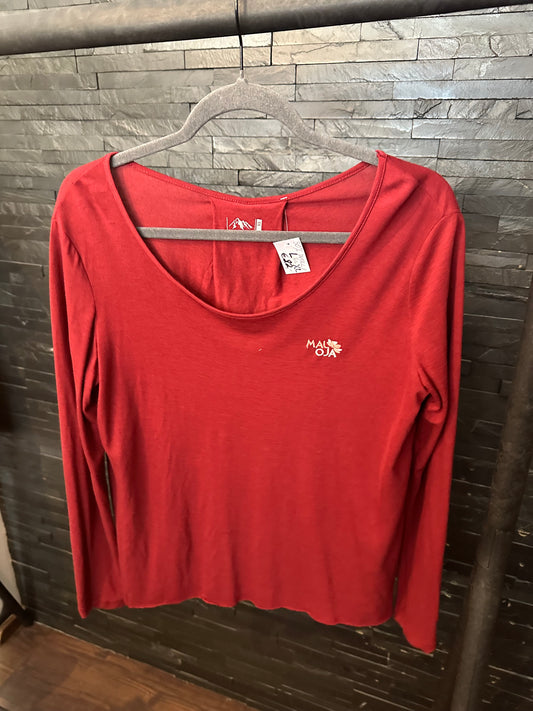 Longsleeve von Maloja (L Damen) 30% Wolle bordeaux