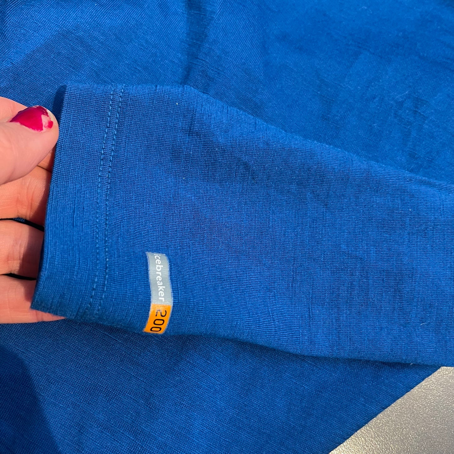 Longsleeve Icebreaker ( M Damen ) Merino 200 Baselayer blau