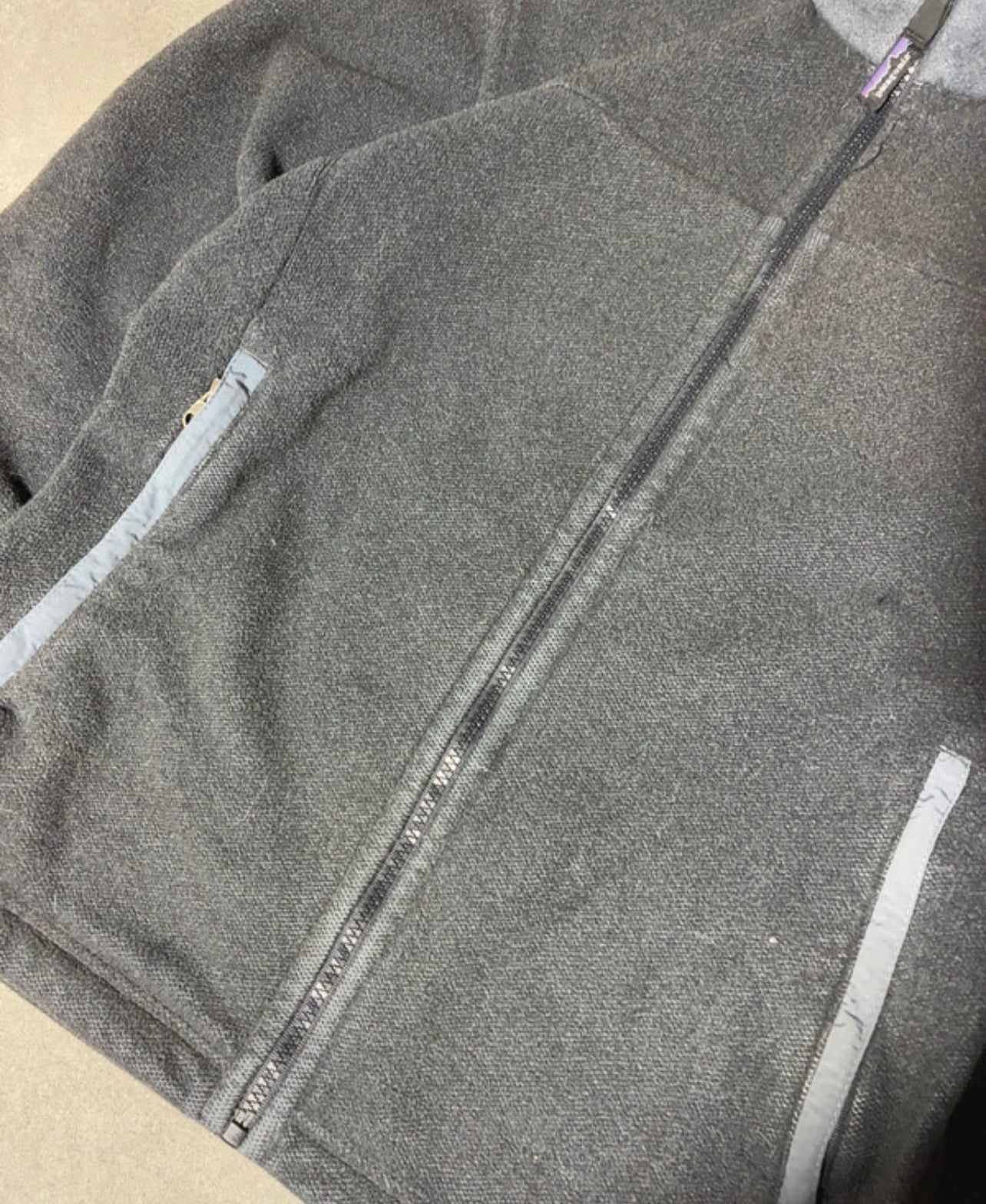 Patagonia Fleece Jacke ( S Damen) Zipper Sweatshirt Synchilla dunkelgrau