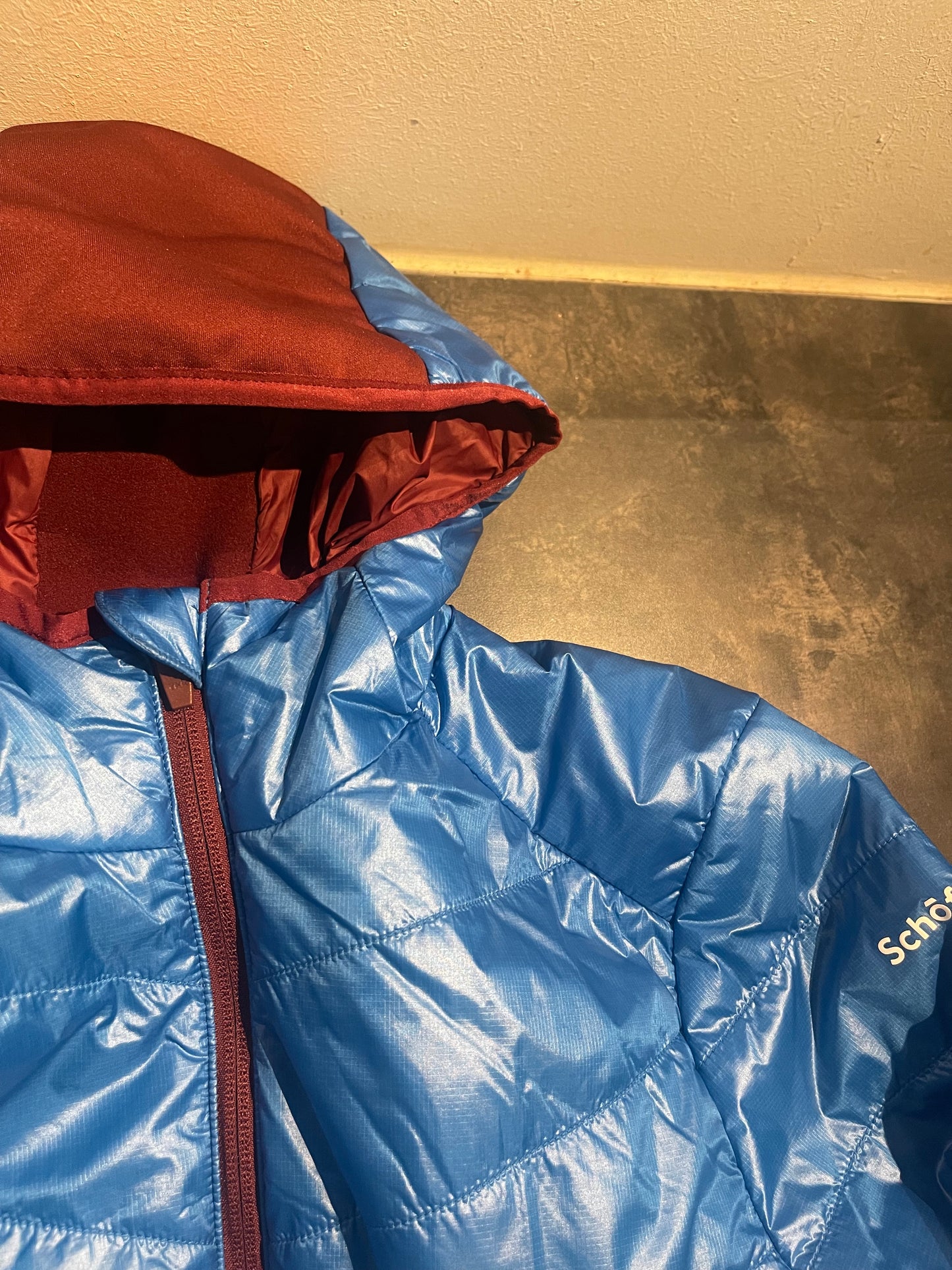 Hybrid Jacke von Schöffel mit Kapuze (M Damen) Primaloft Isolation blau