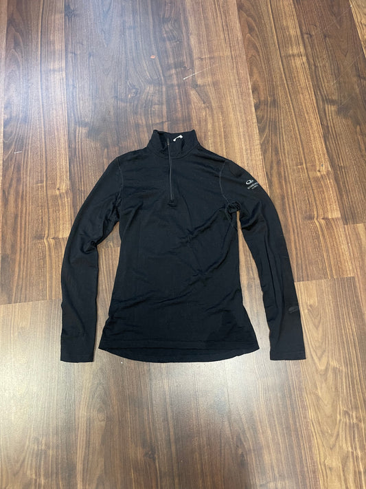 Merino 200 Longsleeve Icebreaker (XS Damen) Zip Shirt schwarz
