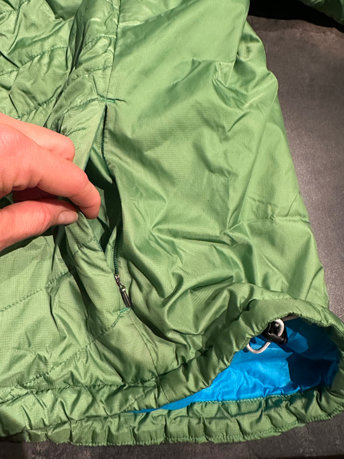 Wolle / Daunen Jacke Ortovox (S bis M Damen) Swisswool Isolation grün
