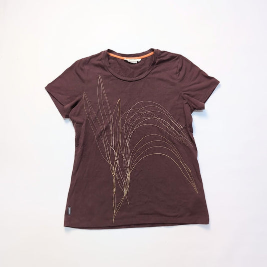 T-Shirt von Icebreaker Merino (L Damen) braun mit Print