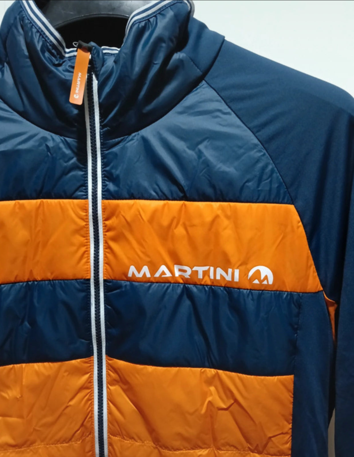 Hybride Jacke von Martini (M Herren) Primaloft + Stretch orange dunkelblau