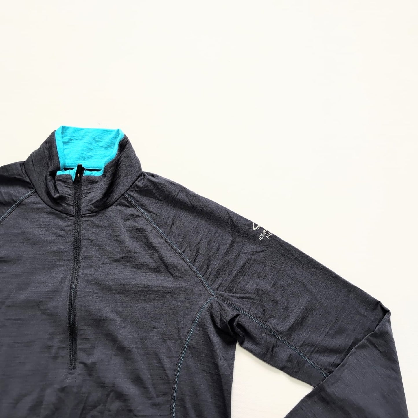 Merino Longsleeve von Icebreaker 150 (L Damen) Zip Shirt grau