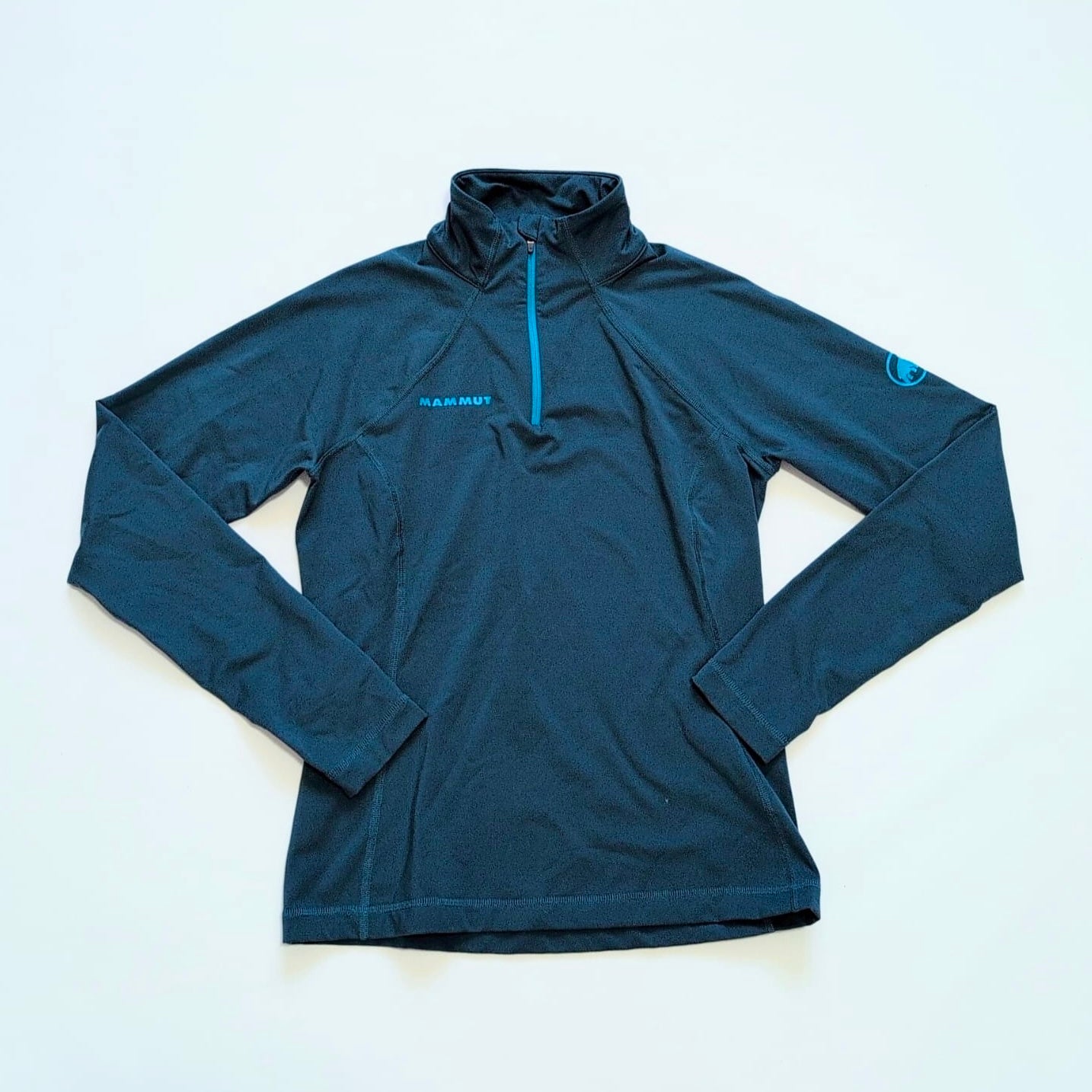 Longsleeve von Mammut (S Damen) neck-zip blau - wanderlich.com